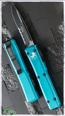 Microtech Ultratech D/A OTF S/E 121-2TQ Black Serrated Blade Turquoise Handle Tactical Hardware