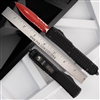 Microtech Ultratech 122-2SL Double Edge Red Partial Serrated Blade, Sith Lord Handle