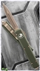 Microtech Ultratech 122-13APOD Double Edge Apocalyptic Bronze Blade,OD Green Handle