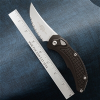 Microtech /  Bastinelli Brachial Auto 268A-12 S/E Stonewash Full Serrated