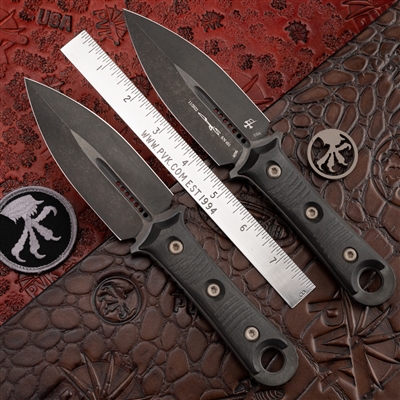 Microtech Borka SBD 201-1DLCCFS DLC Blade Carbon Fiber Handles Bronze Screws