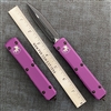 Microtech Ultratech 122-1VI Double Edge Black Blade, Violet Handle