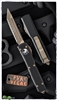 Microtech Ultratech 123-15AP Tanto Apocalyptic Bronze Full Serrated Blade, Black Handle