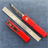 Microtech Ultratech 123-1RD Tanto Black Blade, Red Handle