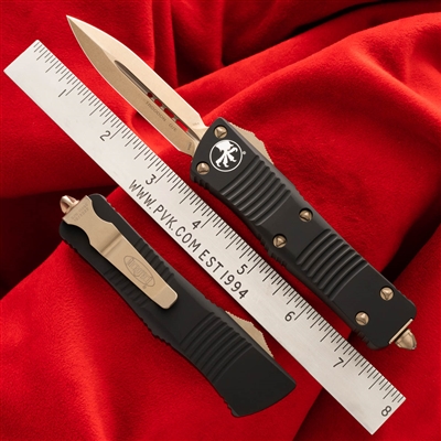 Microtech Troodon D/E 138-13 Bronze Blade Black Handle