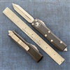Microtech UTX-85 230-10 Spartan Stonewash Blade, Black Handle