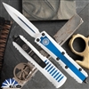 Microtech UTX-85 232-1CO Double Edge White Blade, White And Blue Handle Clone Trooper