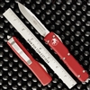 Microtech Ultratech 121-4RD Single Edge Satin Blade, Red Handle