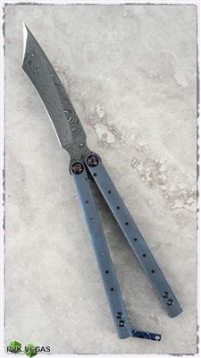 CMF Metal Works Larry Model Custom Titanium Balisong