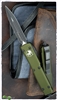 Microtech Ultratech 122-1OD Double Edge Black Blade, OD Green Handle