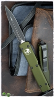 Microtech Ultratech D/E 122-1OD Black Standard Blade Green Handle