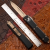 Microtech Ultratech 121-13 Single Edge Bronze Blade, Black Handle