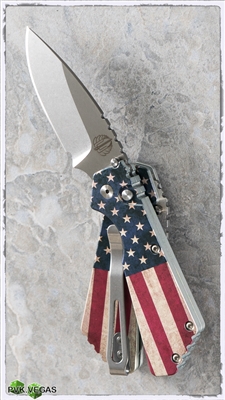 Protech Pro-Strider Mini Auto 23USA-3 Vintage Flag Stonewash Blade