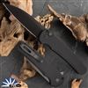 Protech Malibu 5303 DLC Magnacut Wharncliffe Solid Black Handle Black HW