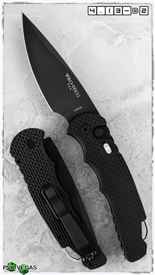 Protech TacticalTR-4 Auto 4.13-D2 Black Super Grip Black Blade