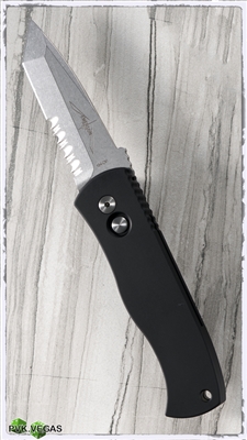 Protech Emerson CQC7 Auto E7T02SW Tanto Point Stonewash Serrated Blade