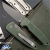 Protech/Les George LGPVK.12Green Rockeye Auto Smoky Gray DLC 3V, Green Textured Handle PVK Exclusive