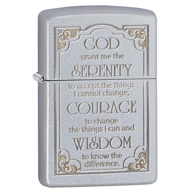 Zippo Lighter 28458 Serenity Prayer