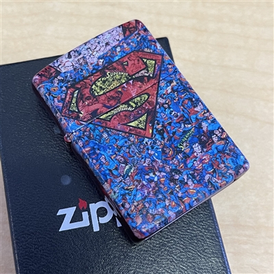 PVK Custom Zippo Lighter w/ Superman Candy Apple Red Finish