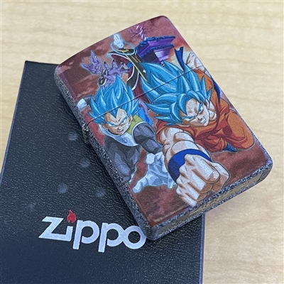 PVK Custom Zippo Lighter w/ SSJ DBZ Iron Stone Finish