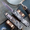 PVK Custom UTX-85 Double Edge Pearlescent Dragon Scale Blade, Distressed Geisha W/ Waves Handle, Pearlescent Dragon Scale Hardware