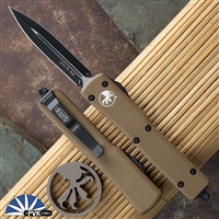 Microtech UTX-70 D/E 147-1TA Black Blade Tan Handle