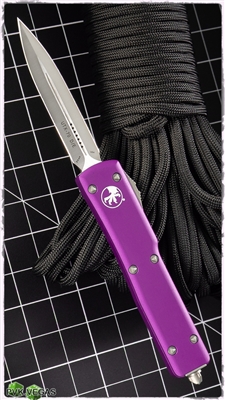 Microtech UTX-70 D/E 147-4VI Satin Blade Violet Handle