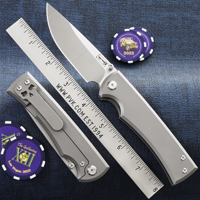 Chaves Knives Ultramar Liberation 229 Drop Point, Titanium Scales, Satin M390