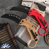 Reate EXO-K Gravity Karambit, PVD N690, Red Oxide Aluminum, Tan Trainer