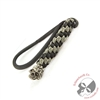 Schmuckatelli Pewter Mind Skull Striped Lanyard