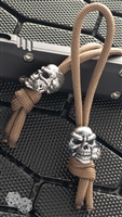 Schmuckatelli Pewter Rose Skull Bead