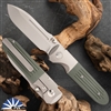 Terrain 365 Invictus-ATB Folder Terravantium Blade, OD Green G10, Titanium Bolster