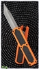 Titan D/A OTF Automatic Knife Orange Silver Tanto Blade