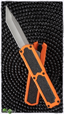 Titan D/A OTF Automatic Knife Orange Silver Tanto Blade