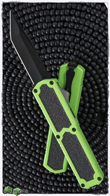 Titan D/A OTF Auto Toxic Green Black Tanto Plain Edge