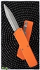 Taiwan Lightning Orange Handle Silver Double Edge Partial Serrated