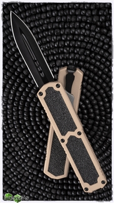 Titan D/A OTF Auto Tan Handle Black Double Edge