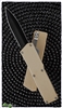 Taiwan Lightning Tan Handle Solid Black Double Edge Plain