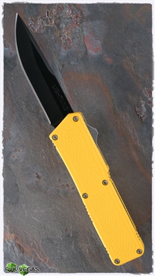 Taiwan Lightning Yellow Handle Solid Black Single Edge Blade
