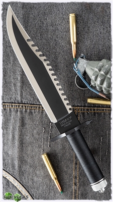 Rambo First Blood Part II Standard Edition, 10" Blade, Black Nylon Cord Handle