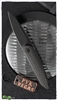 WE Knife Co. Lundquist Black Void Opus Front Flipper,  Black Ti/Twill CF Scales,  2.8" 20CV Black SW Blade