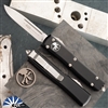 Microtech Ultratech 121-10 Single Edge Stonewash Blade, Black Handle