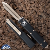 Microtech Ultratech 223-13 Spartan Bronze Blade, Black Handle