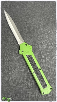 AKC F-16 D/A OTF Stiletto Silver Double Edge Toxic Green