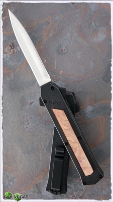 AKC F-16 D/A OTF Wood Inlay Dagger