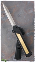 AKC F-16 D/A OTF Brass Inlay Silver Satin Bayonet