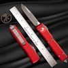 Microtech Ultratech 121-10APRD Single Edge Apocalyptic Blade, Red Handle