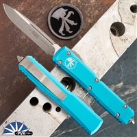 Microtech Ultratech 121-10APTQ Single Edge Apocalyptic Blade, Turquoise Handle