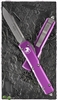 Microtech Ultratech 121-10APVI Single Edge Apocalyptic Blade, Violet Handle