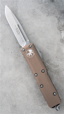 Microtech UTX-85 S/E 231-10TA Stonewash Blade Tan Handle